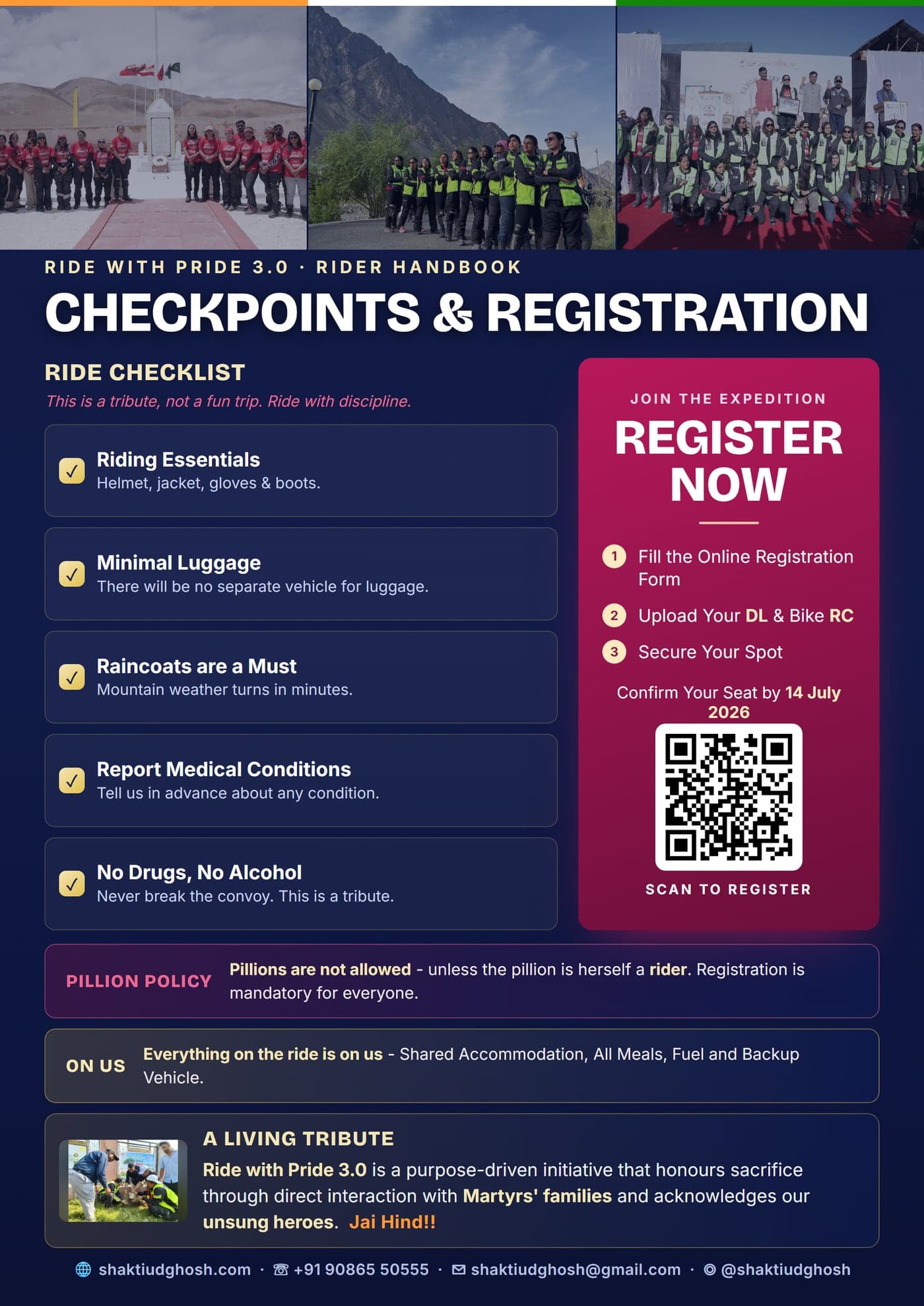 Ride With Pride 3.0 brochure — Register