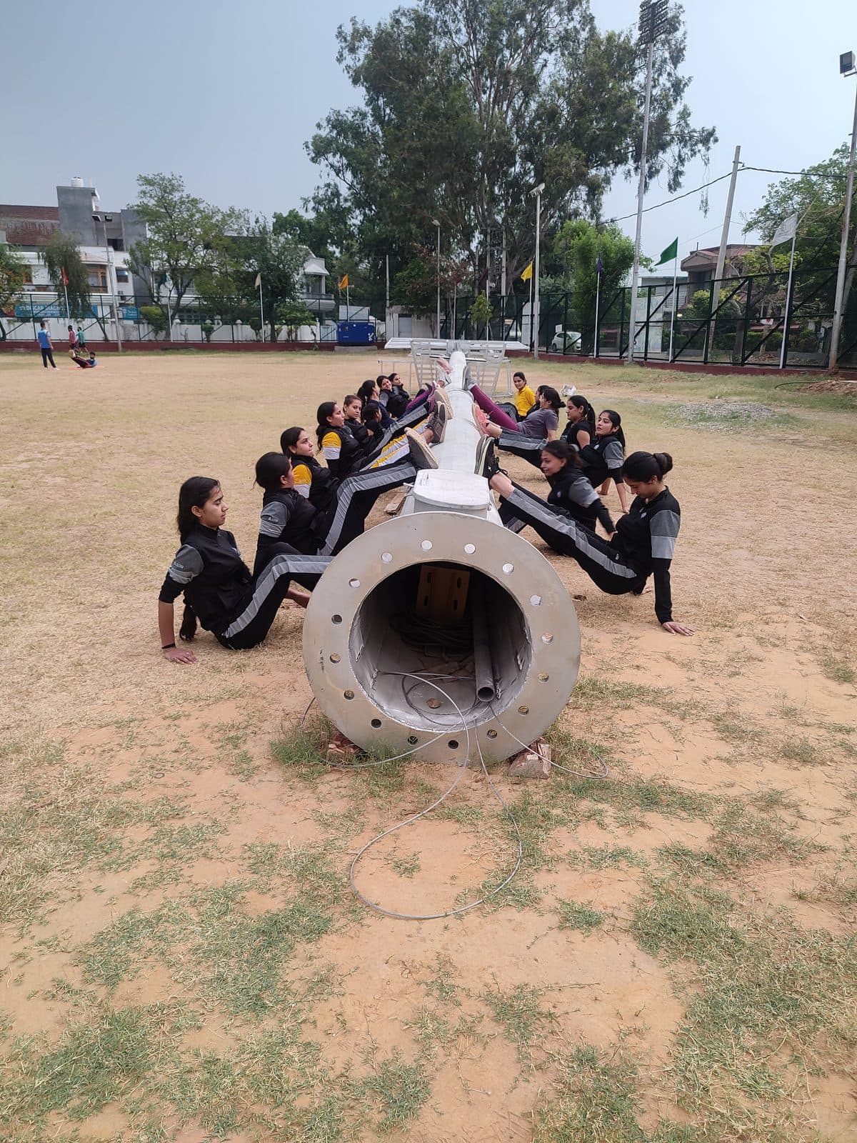 Physical training drill for armed-forces aspirants
